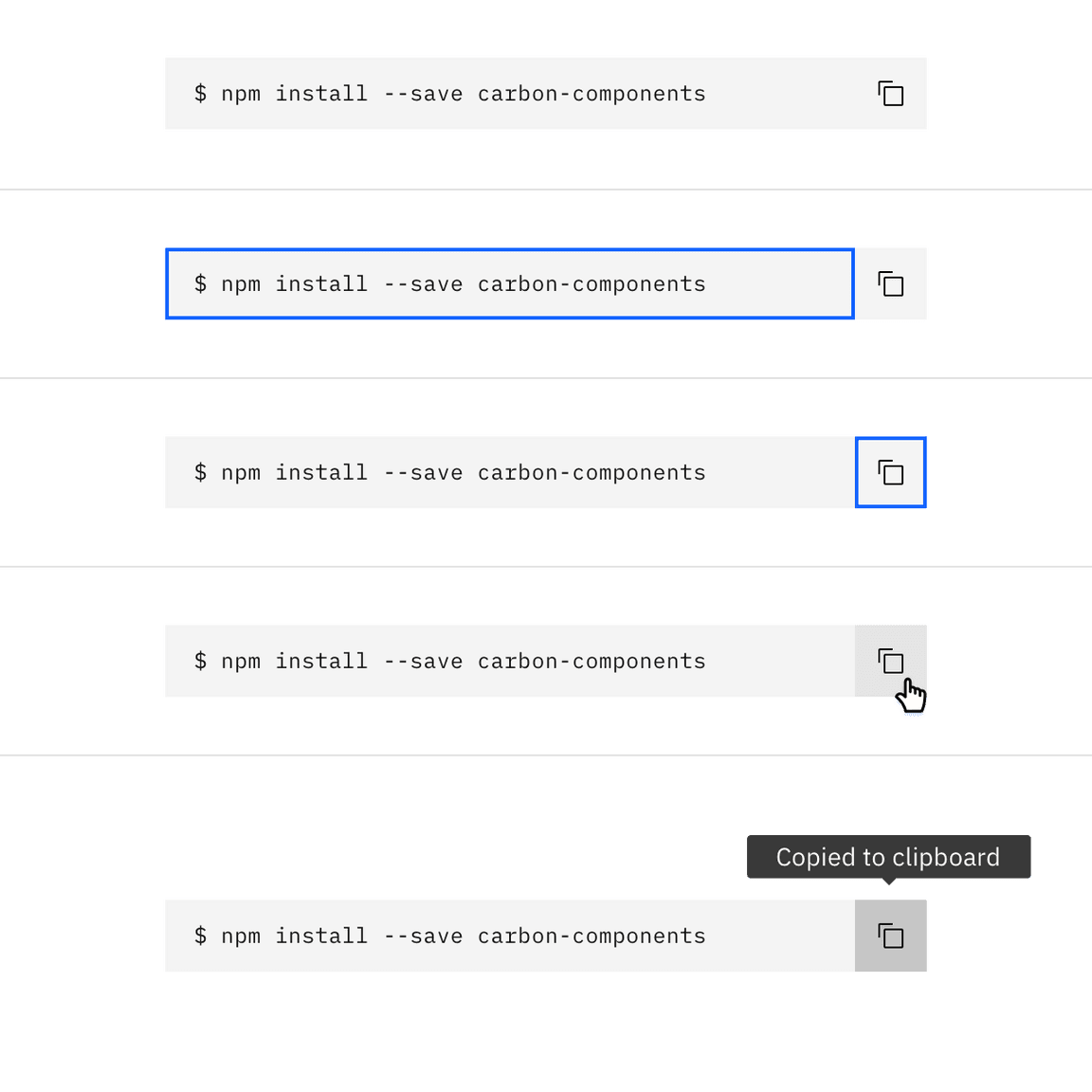 States of a single line codesnippet